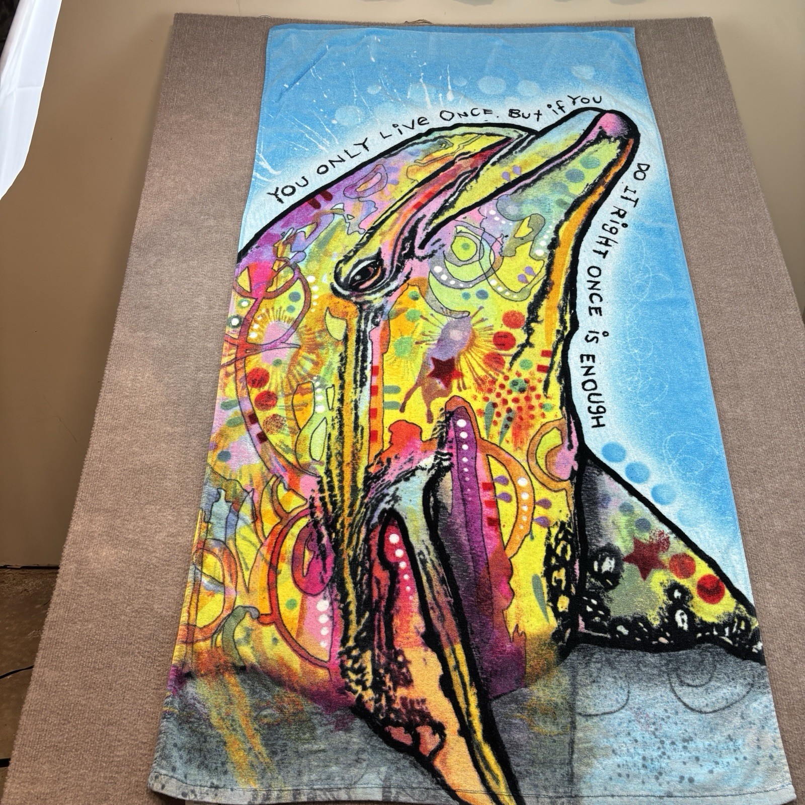 Uncle Jerry’s Ts Beach Towel Dean Russo Design Dolphin Beach Towel 30x58
