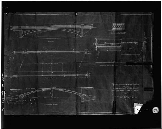20. Photocopy of bridge drawing. Original in possession of Scranton City