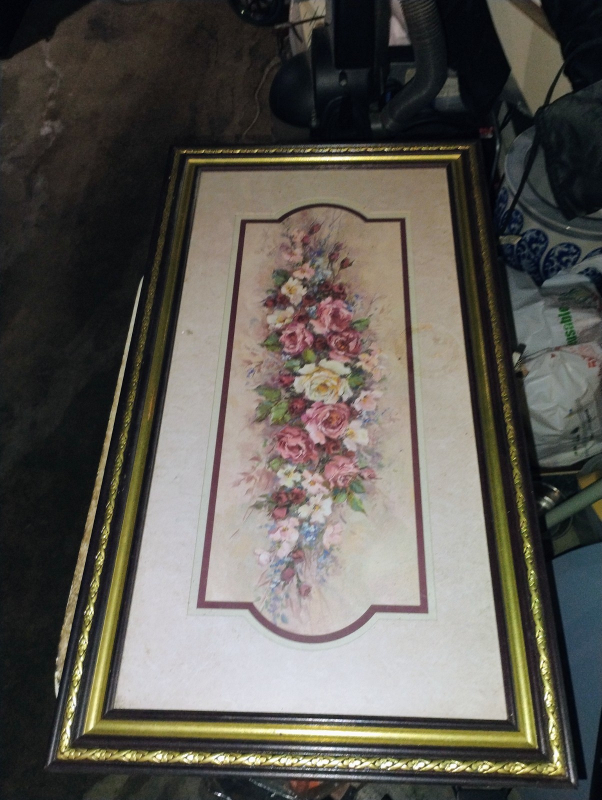 SHABBY COTTAGE CHIC VICTORIAN PINK RED ROSES FLORAL LONG PICTURE ART FRAME SHABBY COTTAGE CHIC VICTORIAN PINK RED ROSES FLORAL LONG PICTURE ART FRAME