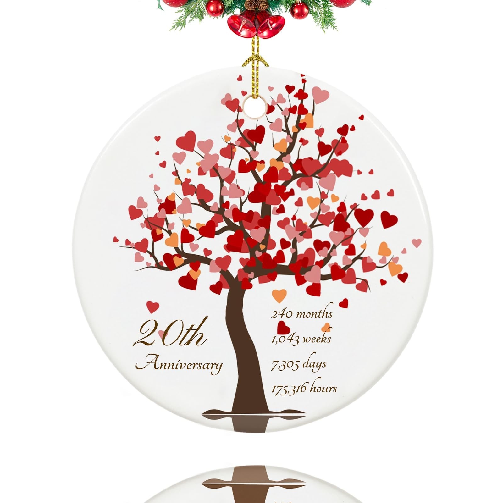 20th Anniversary Ornament, Gifts for 20th Wedding Anniversary, 20 Year Annive... 20th Anniversary Ornament, Gifts for 20th Wedding Anniversary, 20 Year Annive...