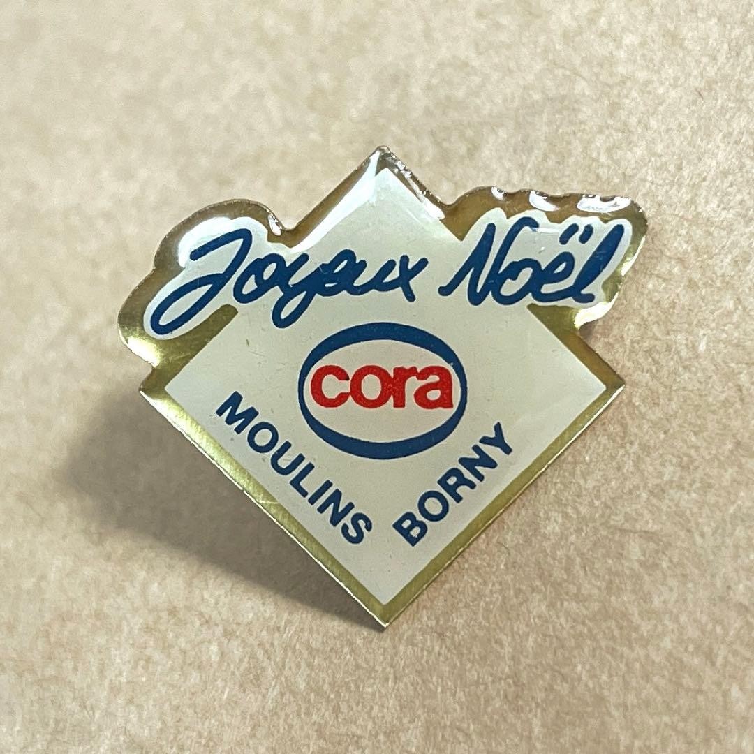 Cora Logo France Vintage Pin Badge Used Collectible