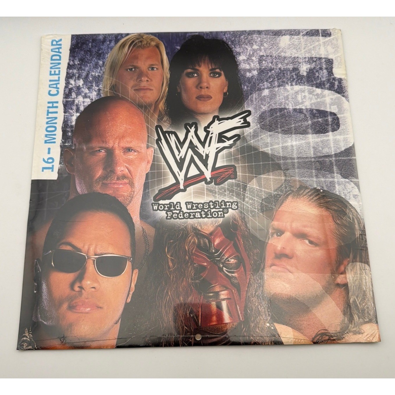 New 2001 WWF World Wrestling Federation 16 Month Wall Calendar Attitude Era