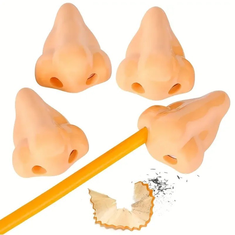12 pcs Funny Nose Shaped Pencil Sharpener School Teacher Student Prank Gag Gift