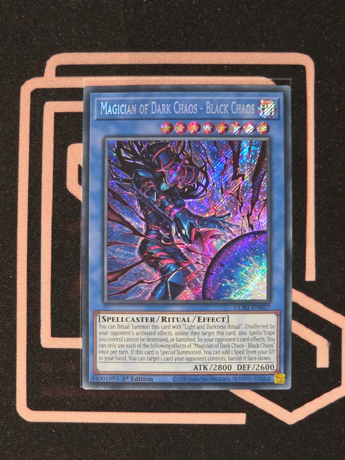 CORI-EN027 Magician of Dark Chaos - Black Chaos Secret Rare 1st Ed YuGiOh CORI-EN027 Magician of Dark Chaos - Black Chaos Secret Rare 1st Ed YuGiOh
