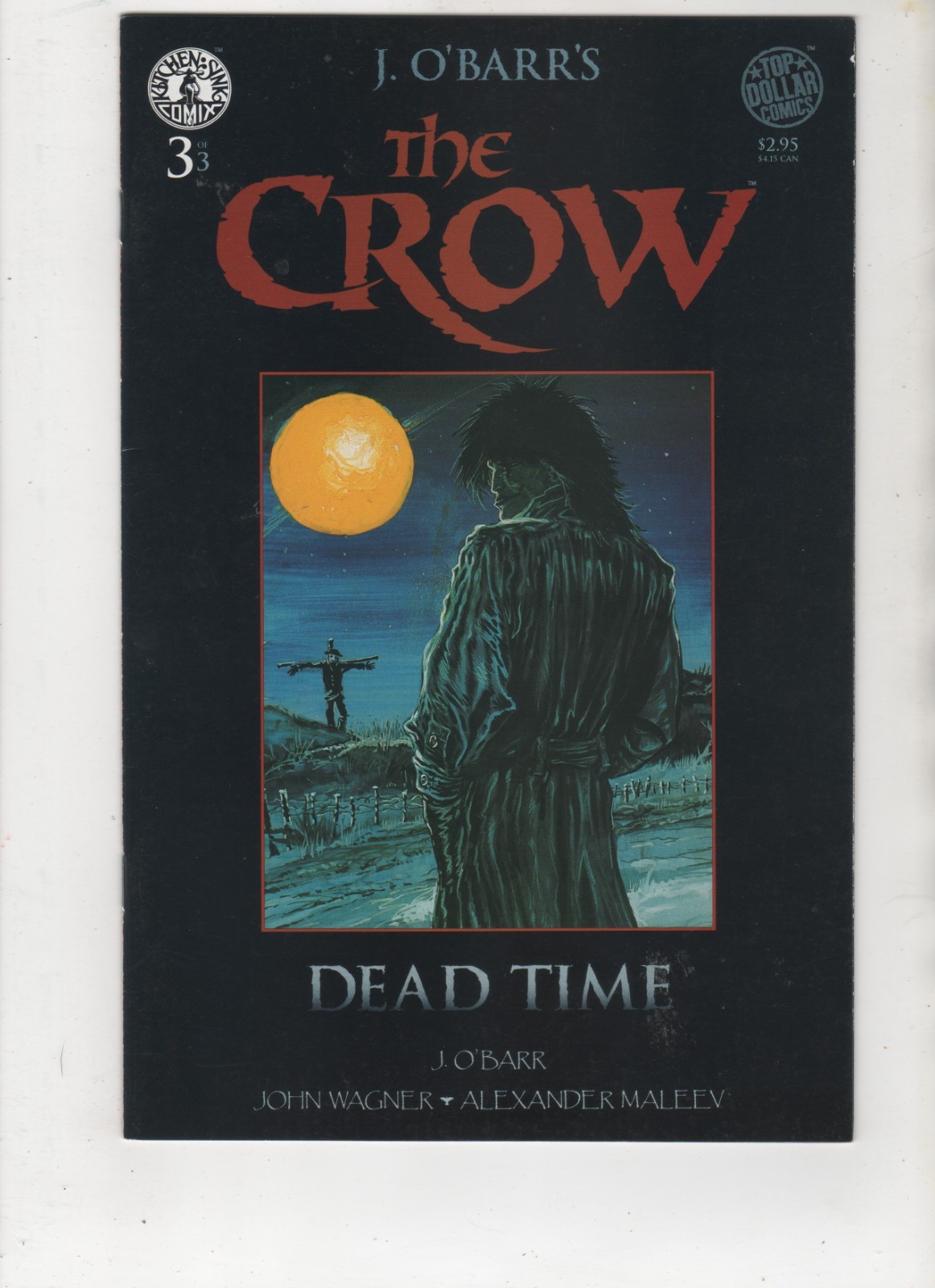The Crow: Dead Time #3 O\'Barr Cover, Story,Alex Maleev Art,VF/NM 9.0,1st Pr,1996