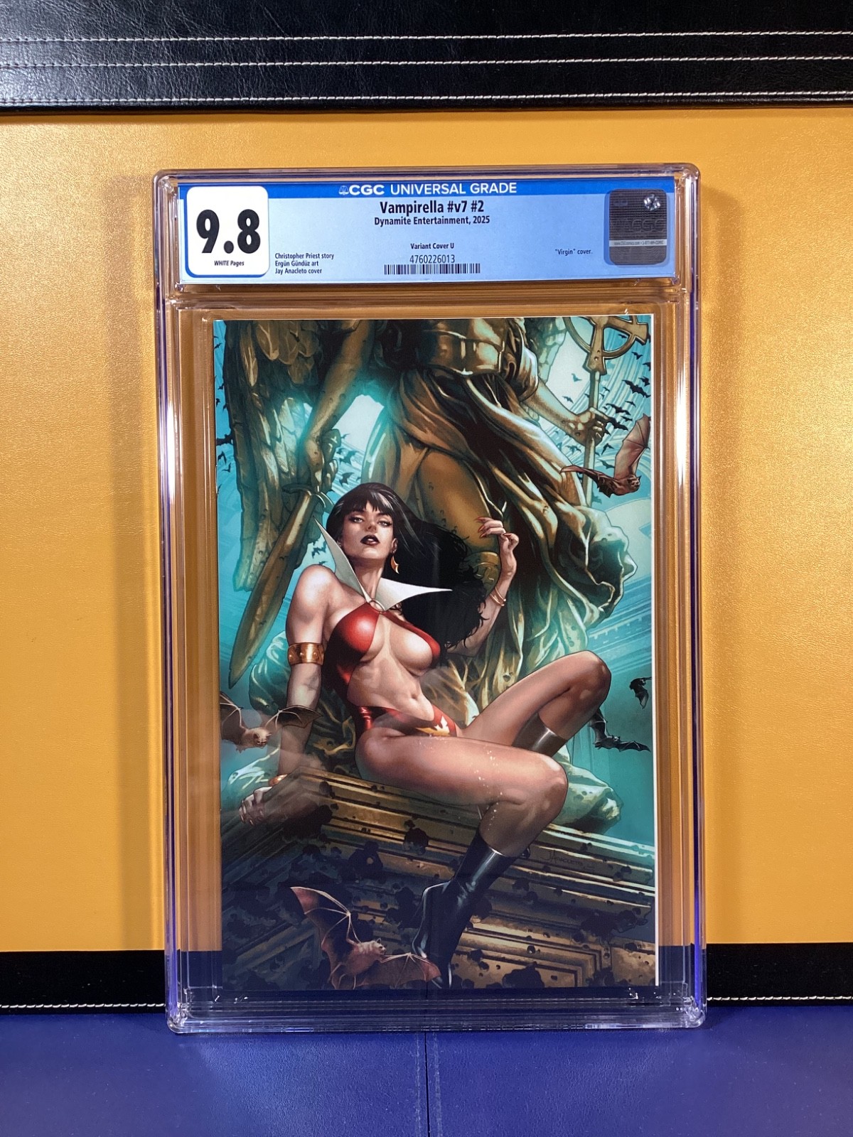 VAMPIRELLA #2U 1:25 CGC 9.8 VIRGIN VARIANT DYNAMITE COVER BY JAY ANACLETO VAMPIRELLA #2U 1:25 CGC 9.8 VIRGIN VARIANT DYNAMITE COVER BY JAY ANACLETO