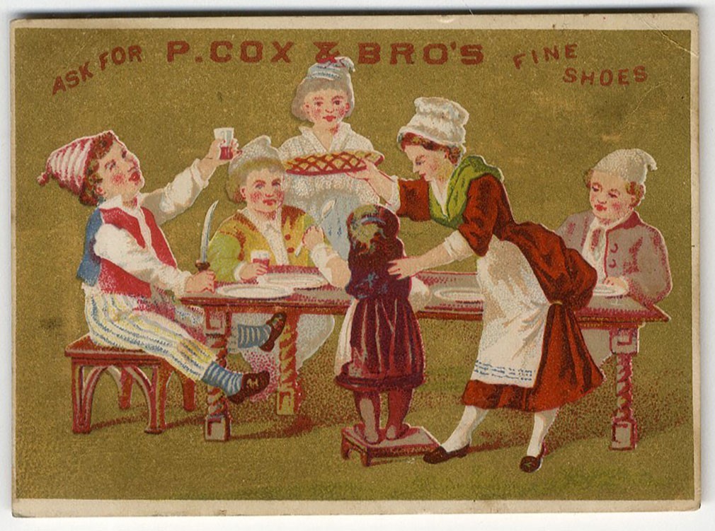 New York Greenwich St CLARK SHOE EMPORIUM P Cox 1880's VICTORIAN Trade Card New York Greenwich St CLARK SHOE EMPORIUM P Cox 1880's VICTORIAN Trade Card