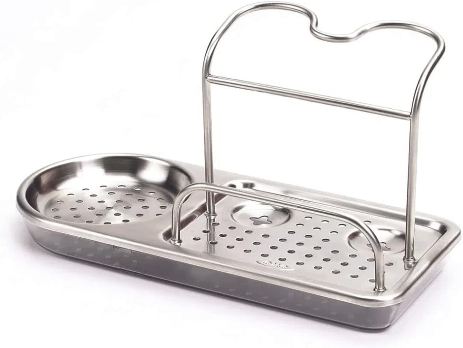 OXO Good Grips Stainless Steel Sink Caddy, Gray - Space Saving Organizer