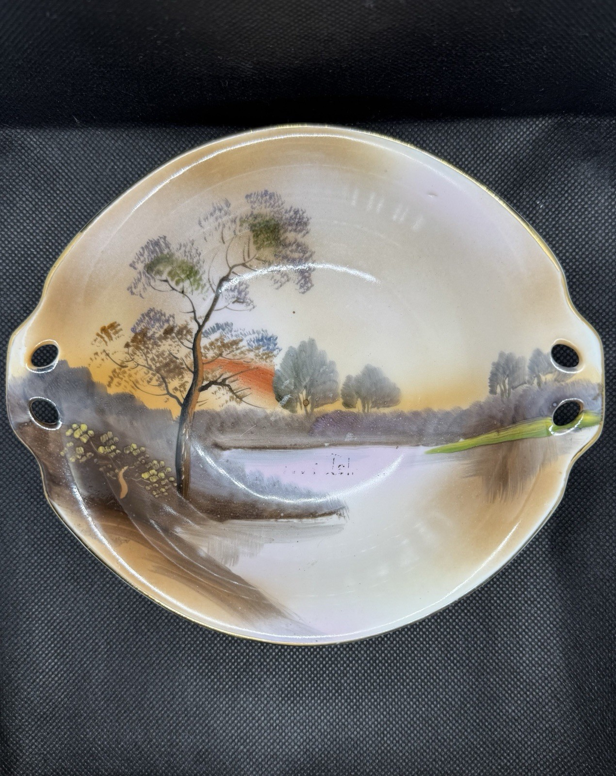 🔥Scenic Japan Noritake Morimura Lustre Trinket Dish Bowl