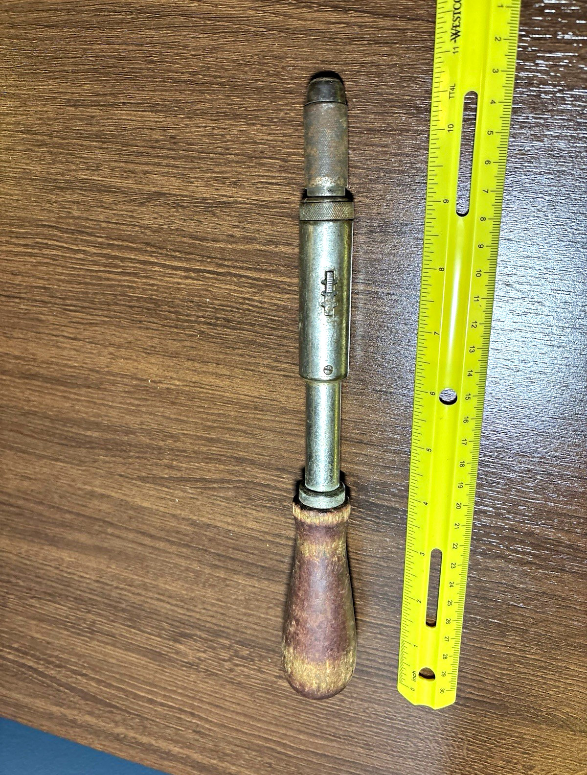 Vintage YANKEE North Bros. Ratcheting Screwdriver Wood Handle U.S.A.