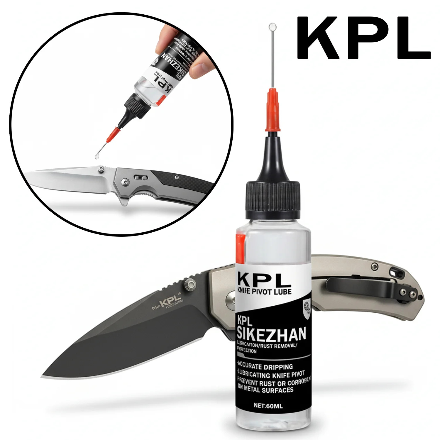 Knife Pivot Lube Professional Folding Knife Lubricant Anti Rust Bearing Oil 60ml