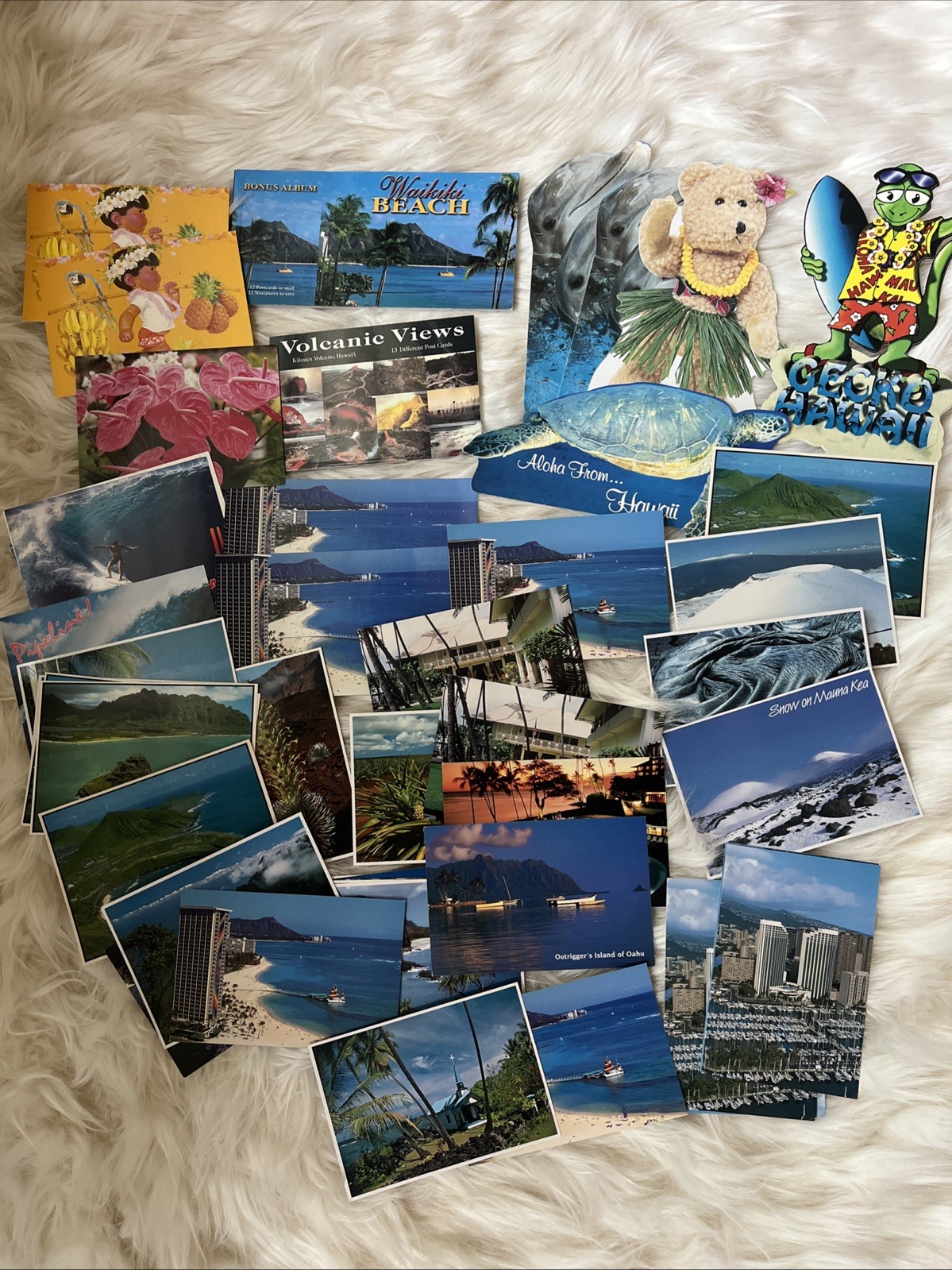 Vintage Hawaii Waikiki Postcard Lot 48 Unused + 2 New Booklets Aloha Oahu