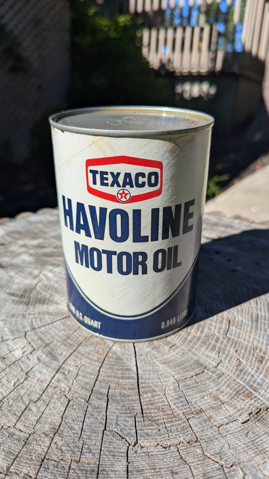 Vintage Collectible Texaco Havoline Motor Oil Can 1 Quart Full 10wHD