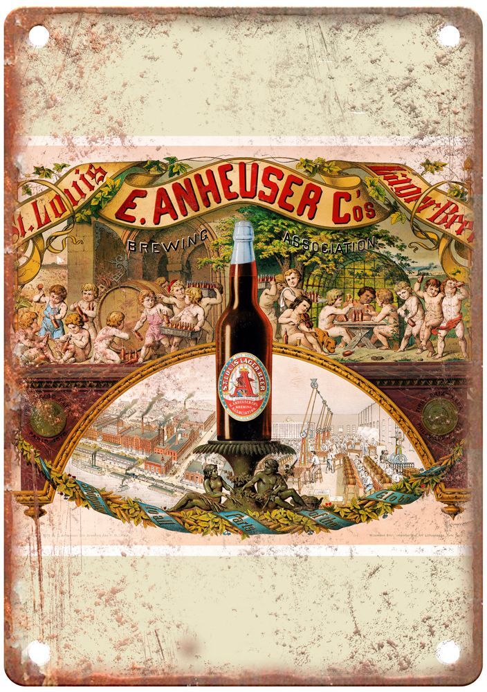 1878 Vintage Liquor Poster Retro Look Reproduction Metal Sign E857