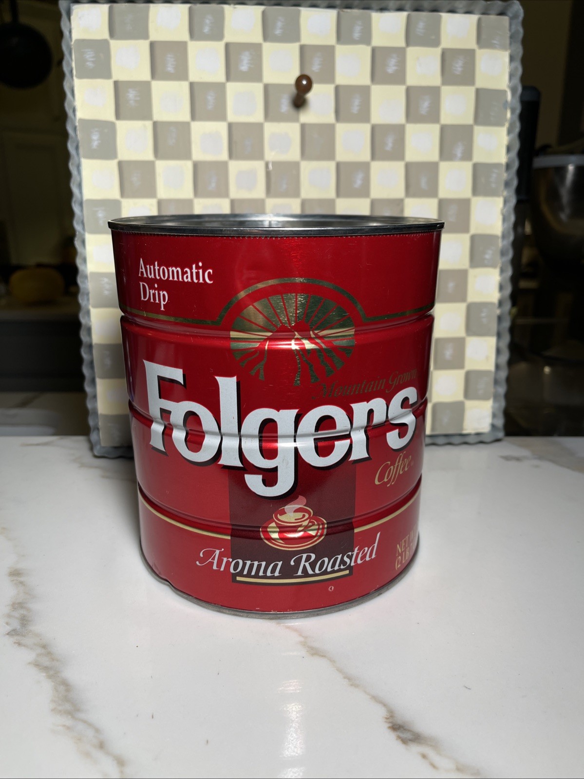 Vintage Folgers 32 Oz. Tin From Mid-1990s