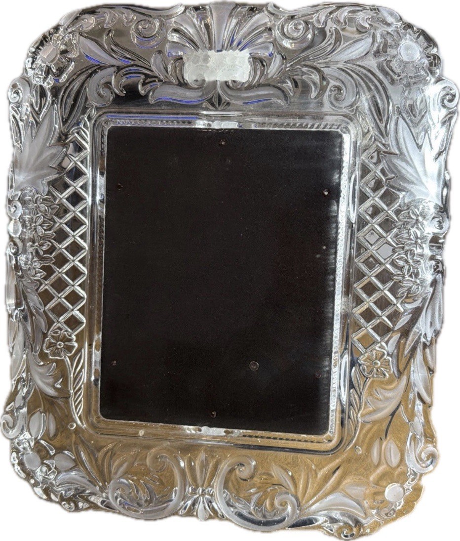 Mikasa Timeless Love Crystal Picture Frame 15x12.5 Large Ornate Holds 7x9 Photo