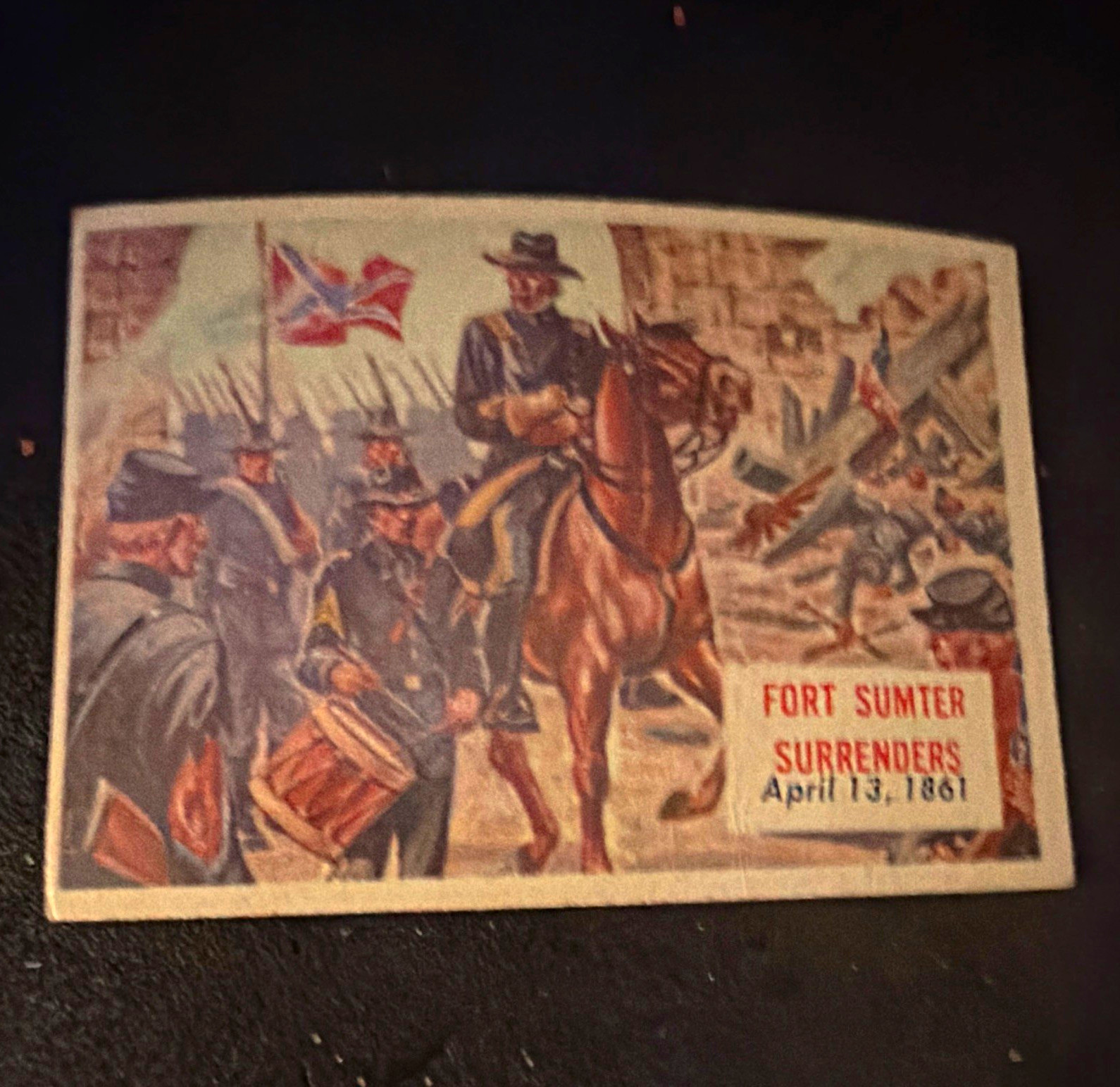 VTG Topps Scoop #99 Fort Sumter Surrenders History Non-Sport Trading Card