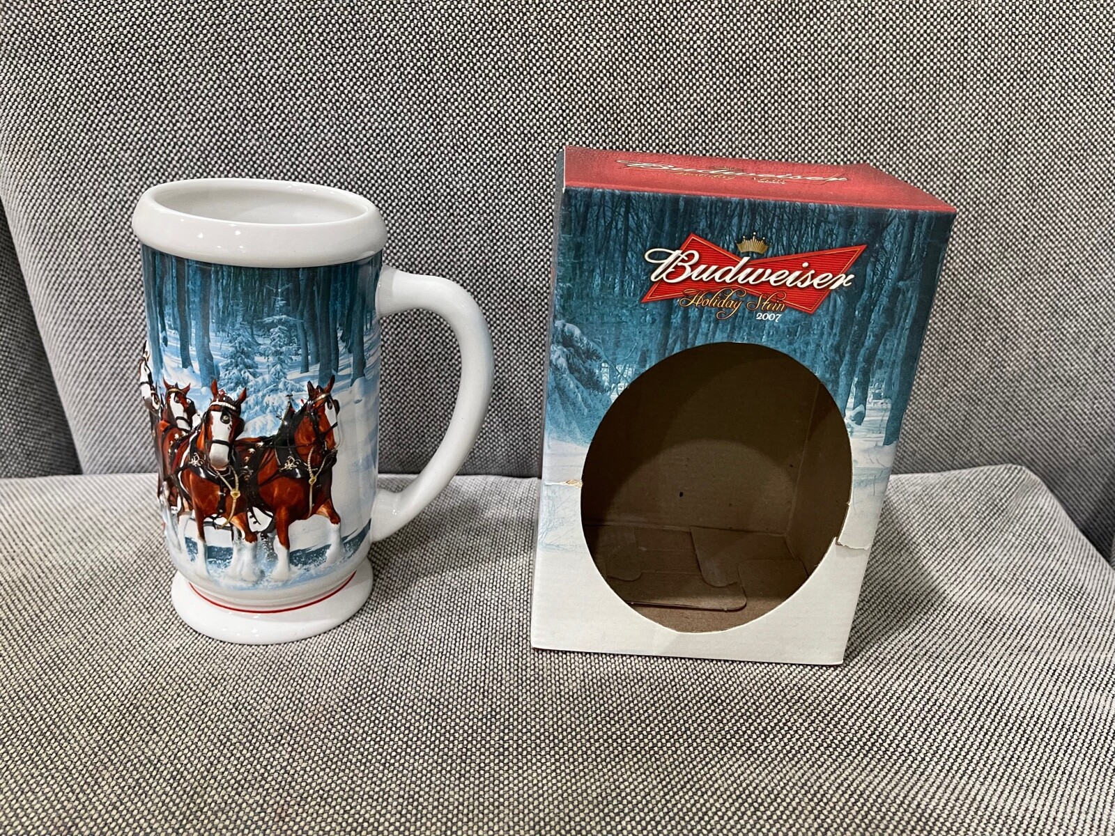 2007 Anheuser Busch Holiday Series Winter\'s Calm Beer Stein w/ Original Box