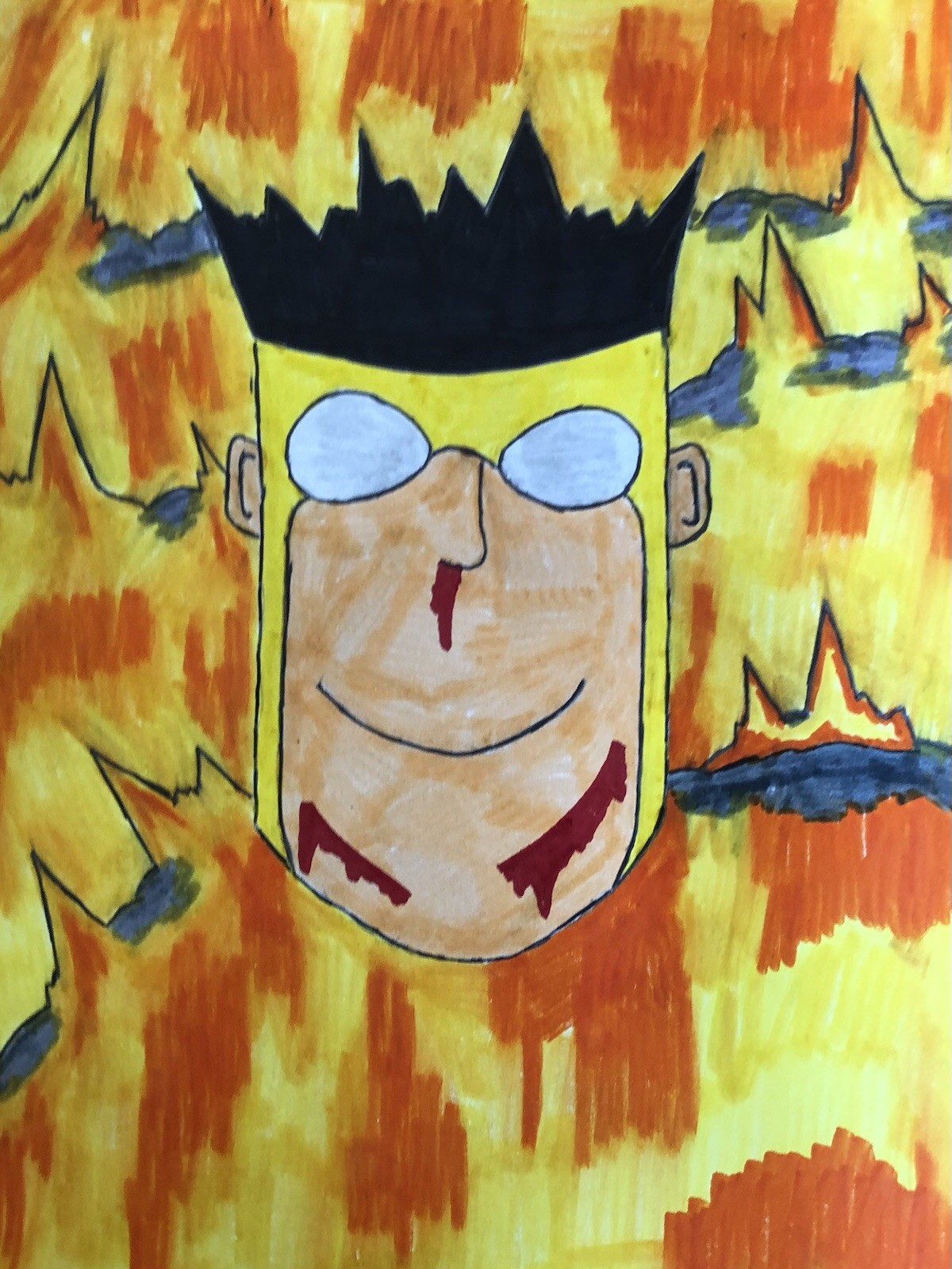 Hand Drawn Invincible Illustration By Servando Esquer