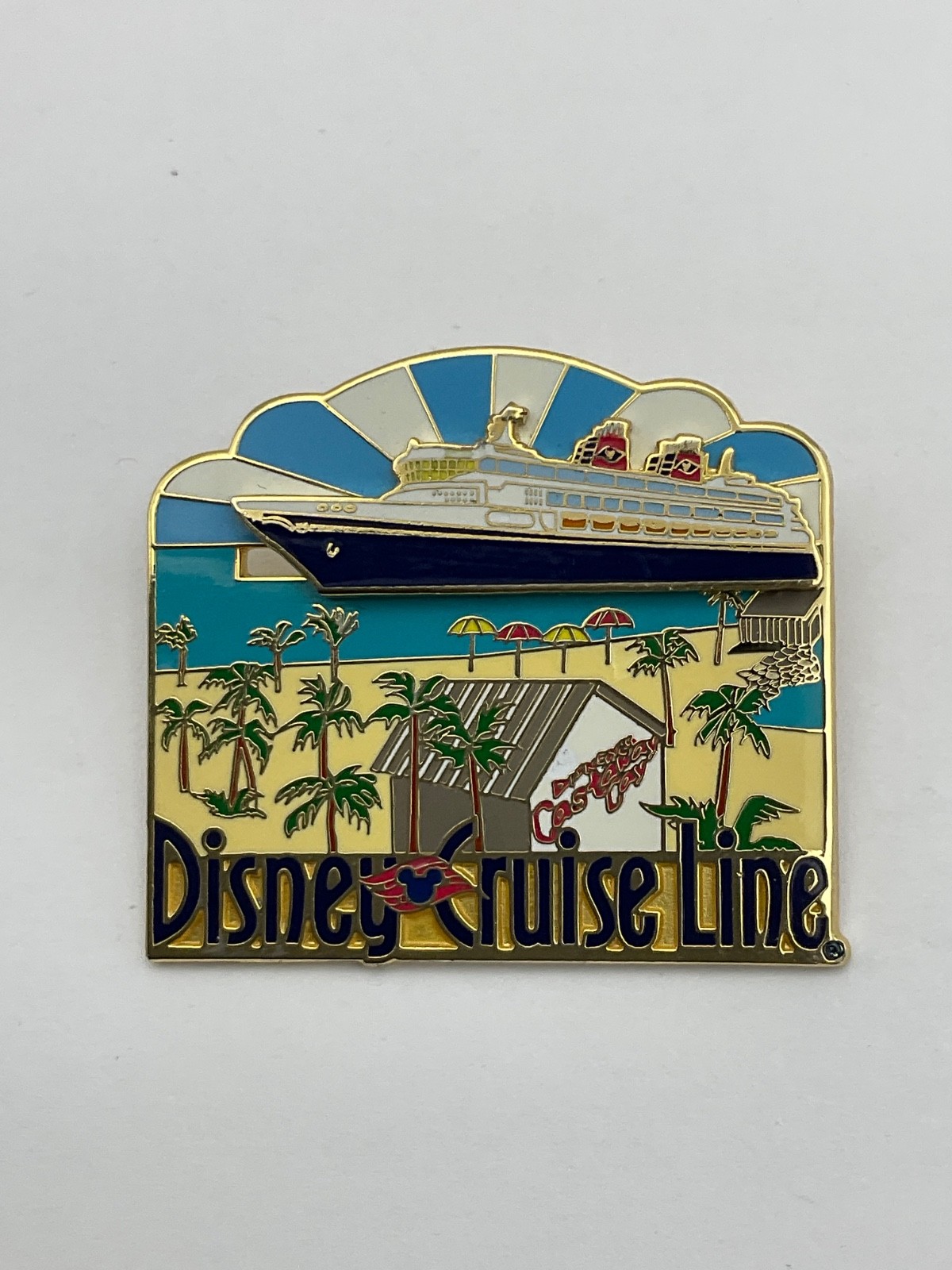 Disney Cruise Line Castaway Cay Ship Slider DCL 2002 Pin H7