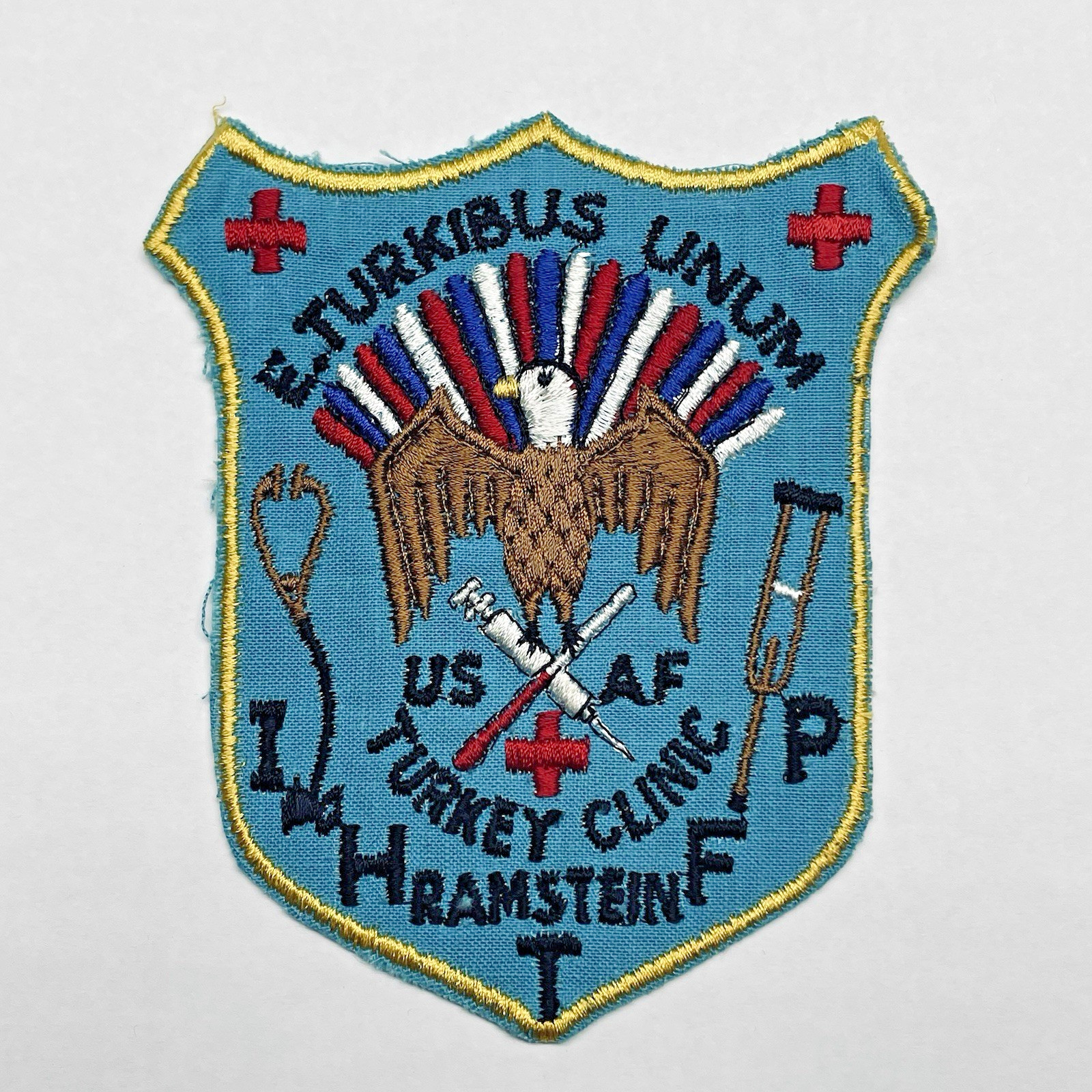 Vintage USAF Patch Turkey Clinic Ramstein - Air Force Medical - E. Turkibus Unum Vintage USAF Patch Turkey Clinic Ramstein - Air Force Medical - E. Turkibus Unum