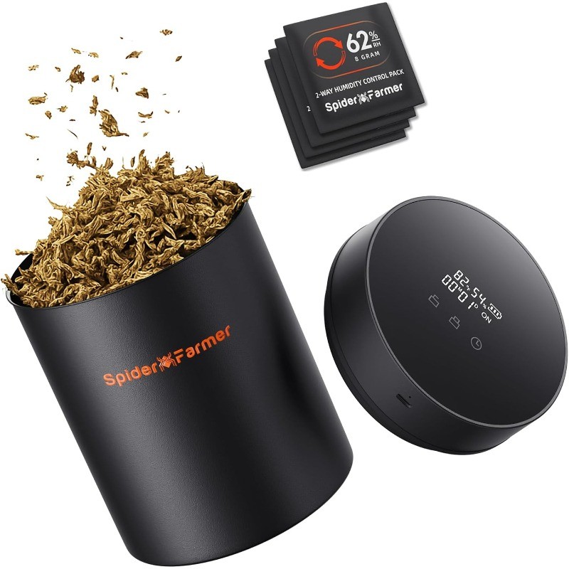 New Auto-Cure Smart Jar, 2L Portable Vacuum Seal Container with 4 x 62% Humidity New Auto-Cure Smart Jar, 2L Portable Vacuum Seal Container with 4 x 62% Humidity
