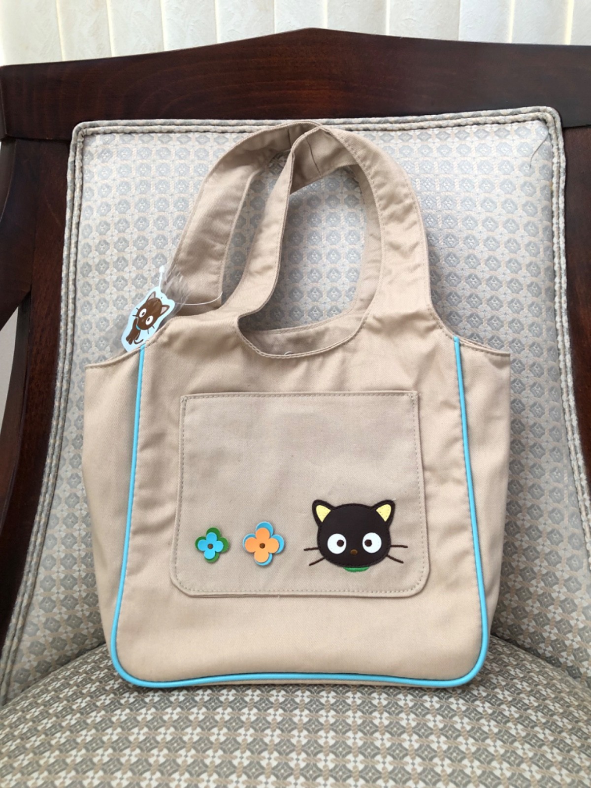 Sanrio 2003 Vintage Chococat Flower Motif Canvas Tote Bag HTF Brand New with Tag