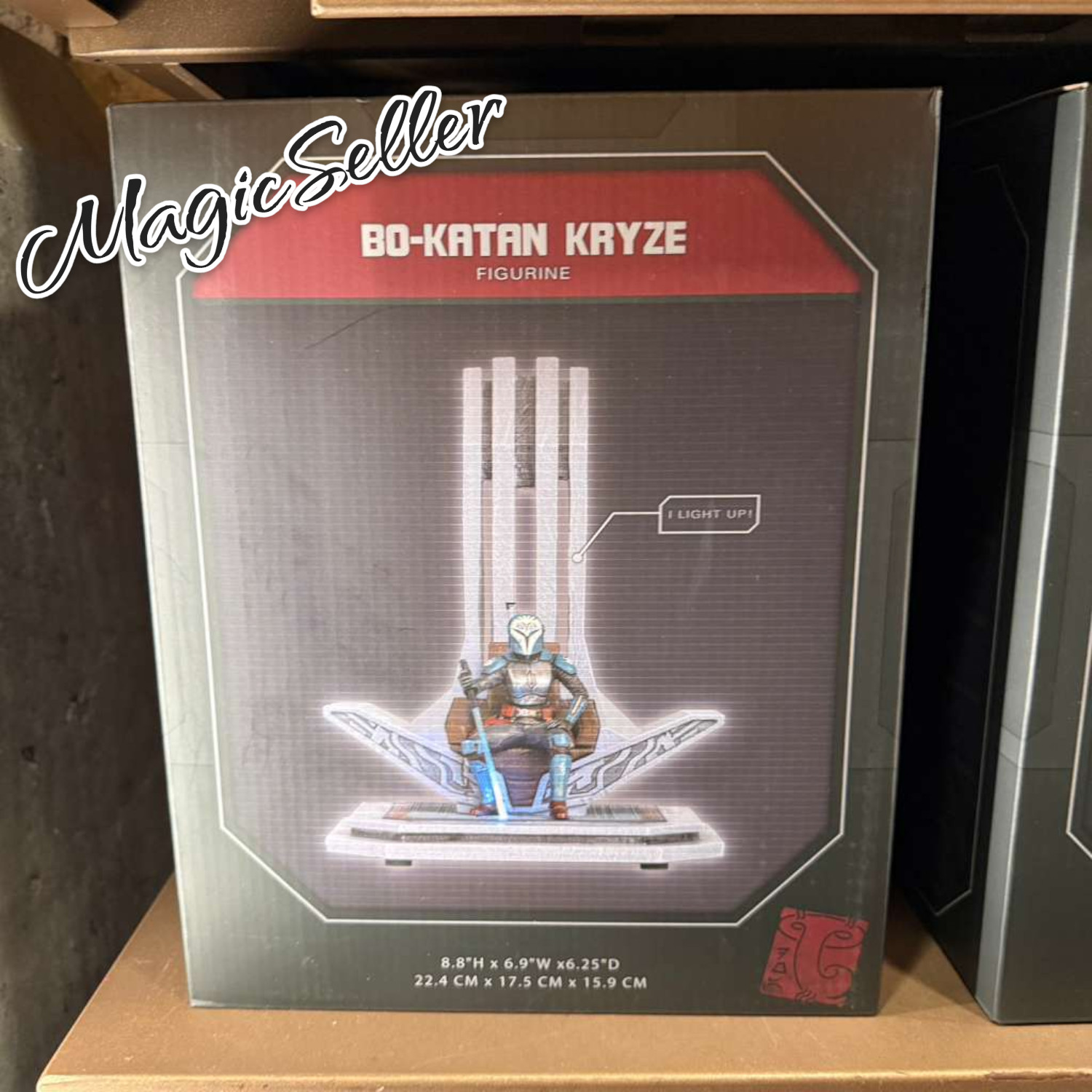 New Disney Parks Star Wars Galaxy’s Edge Bo-Katan Kryze Statue Lights Up