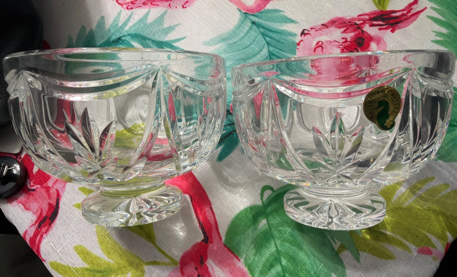 Waterford Crystal Footed Bowl Marquis Calais Ireland two available 