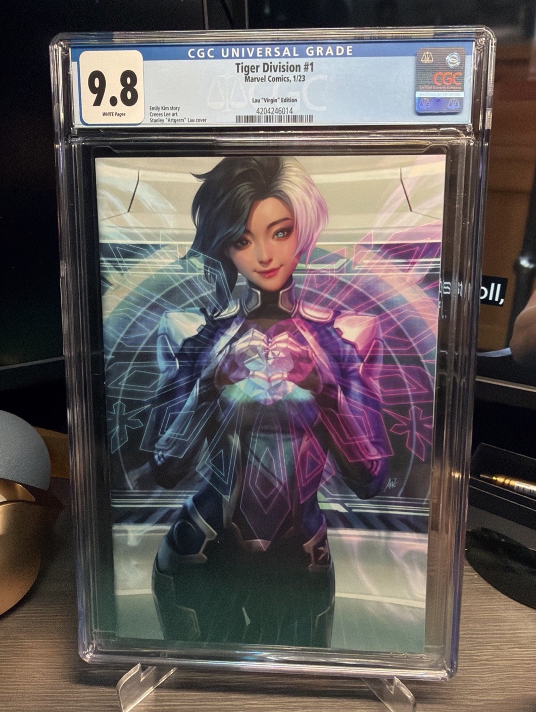 💫Tiger Division 1 Virgin 1:100 Stanley Artgerm Lau Marvel Comics 2023 CGC 9.8