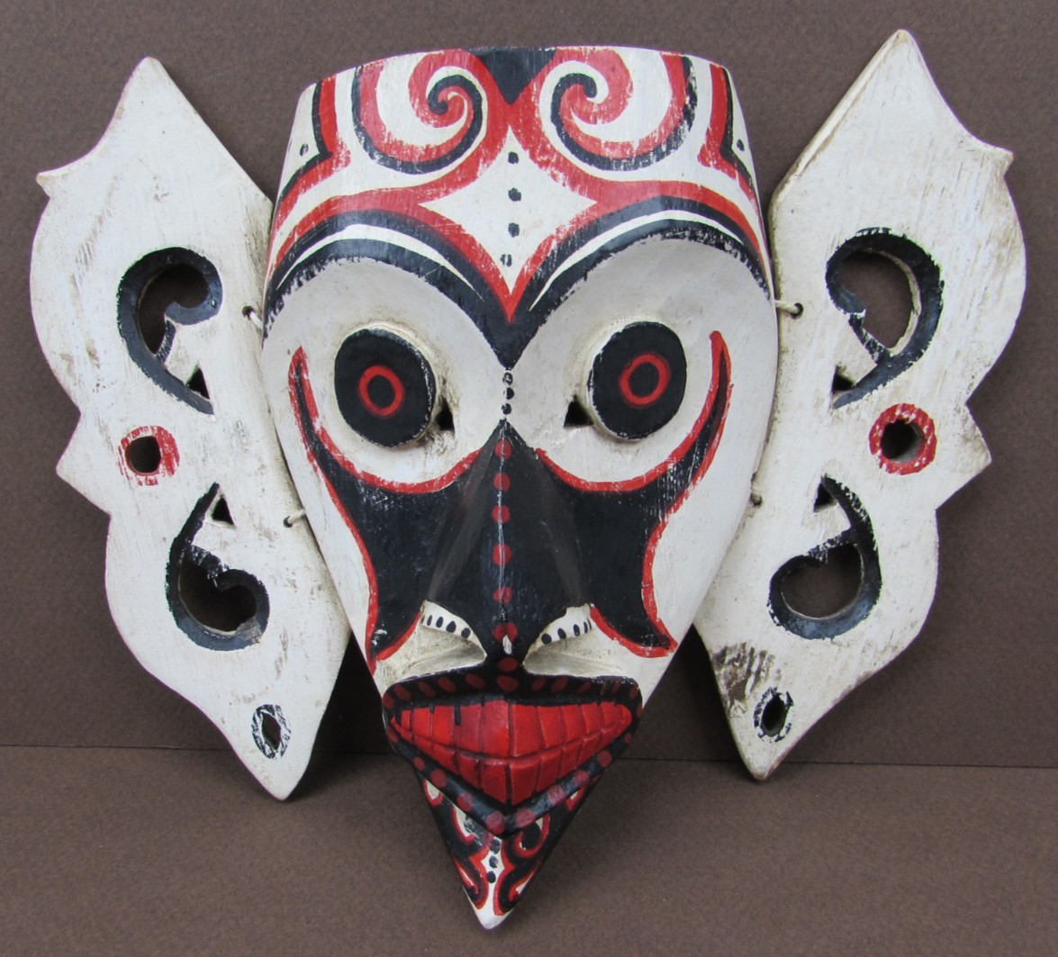 Vintage Hudoq Tribal Child's Mask from the Dayak peoples of Borneo, Indonesia