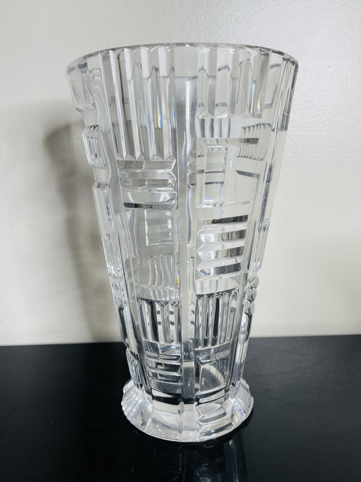 Marquis by Waterford CUBIST Vase 11” Lead Crystal Discontinued Pattern