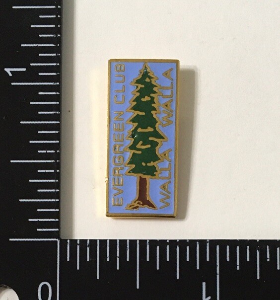 Evergreen Club Walla Walla Washington Enamel Lapel Hat Pin WA
