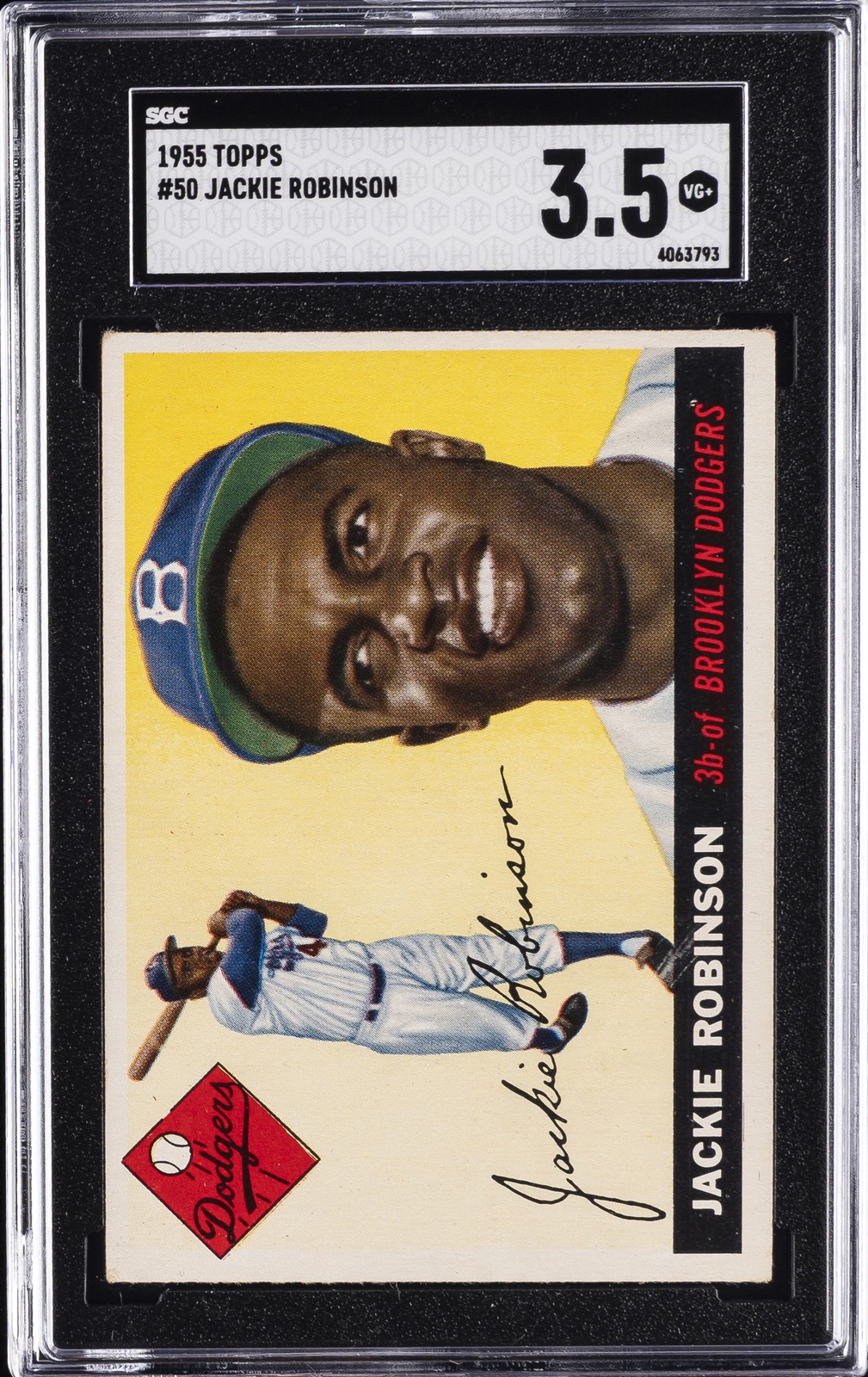 1955 TOPPS #50 JACKIE ROBINSON SGC 3.5