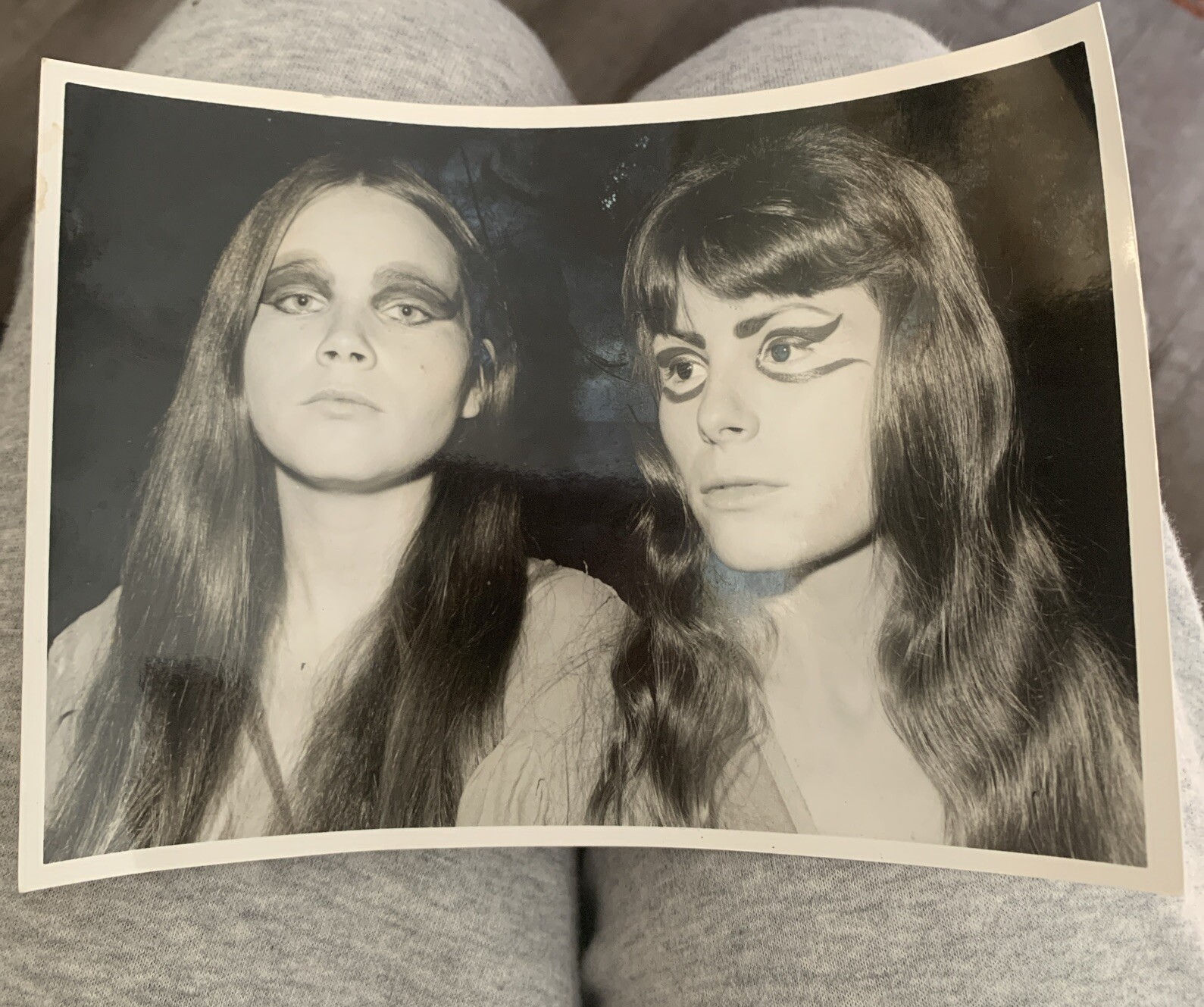 1960s Hippy Surfer Girls Makeup Hair Photo 35mm Kodak Paper