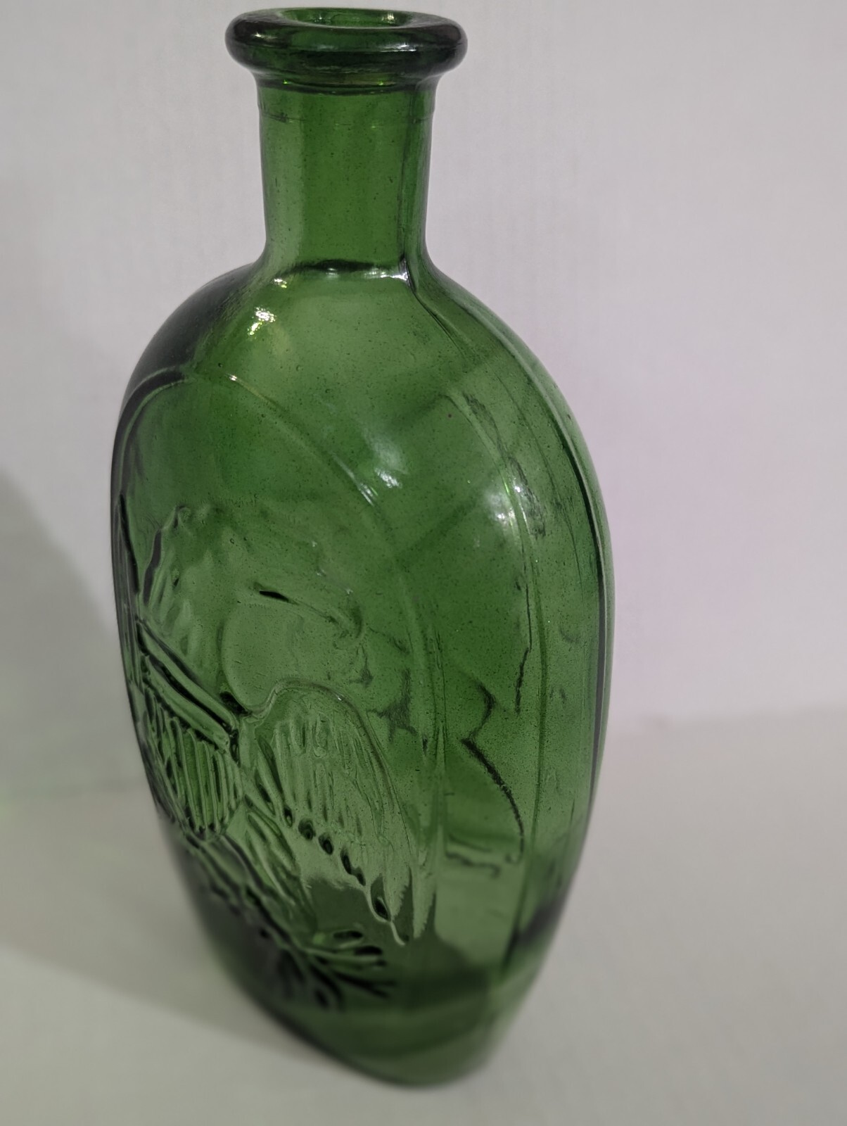 Green Stopper Bottle Embossed Eagle And Lady Liberty- Cool Americana, 9