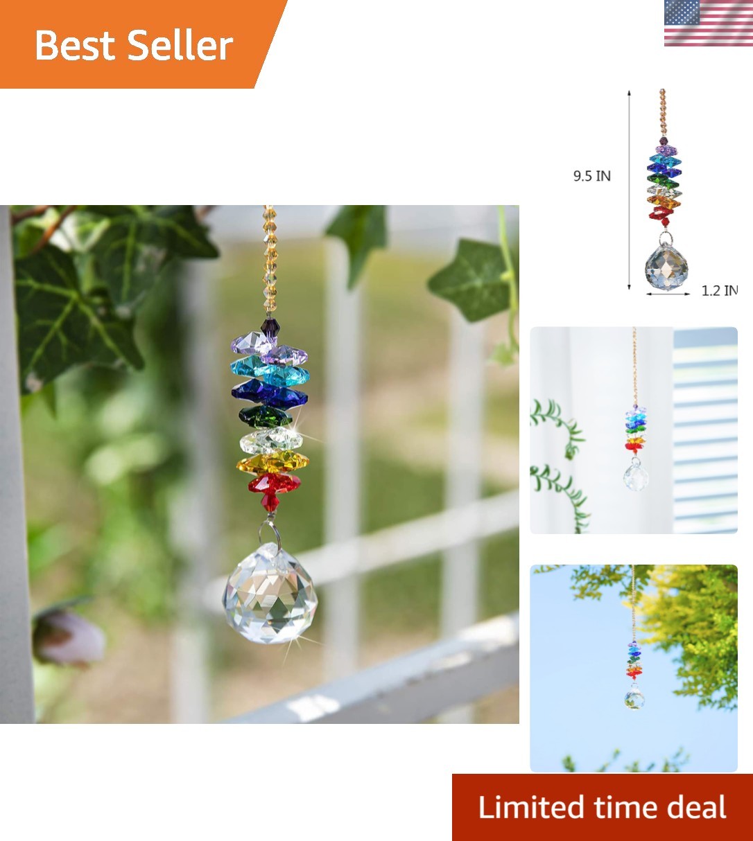 Elegant 30mm Chandelier Crystals - Octagon Chakra Rainbow Suncatcher Gift