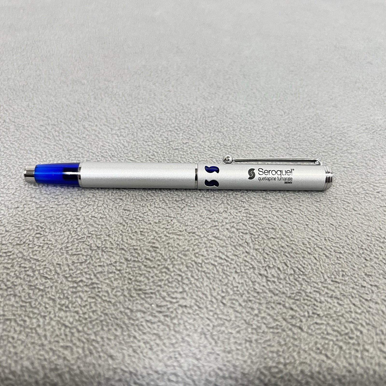 Seroquel Metal Cap PEN Drug Rep Pharmaceutical Promo Medical Advertising