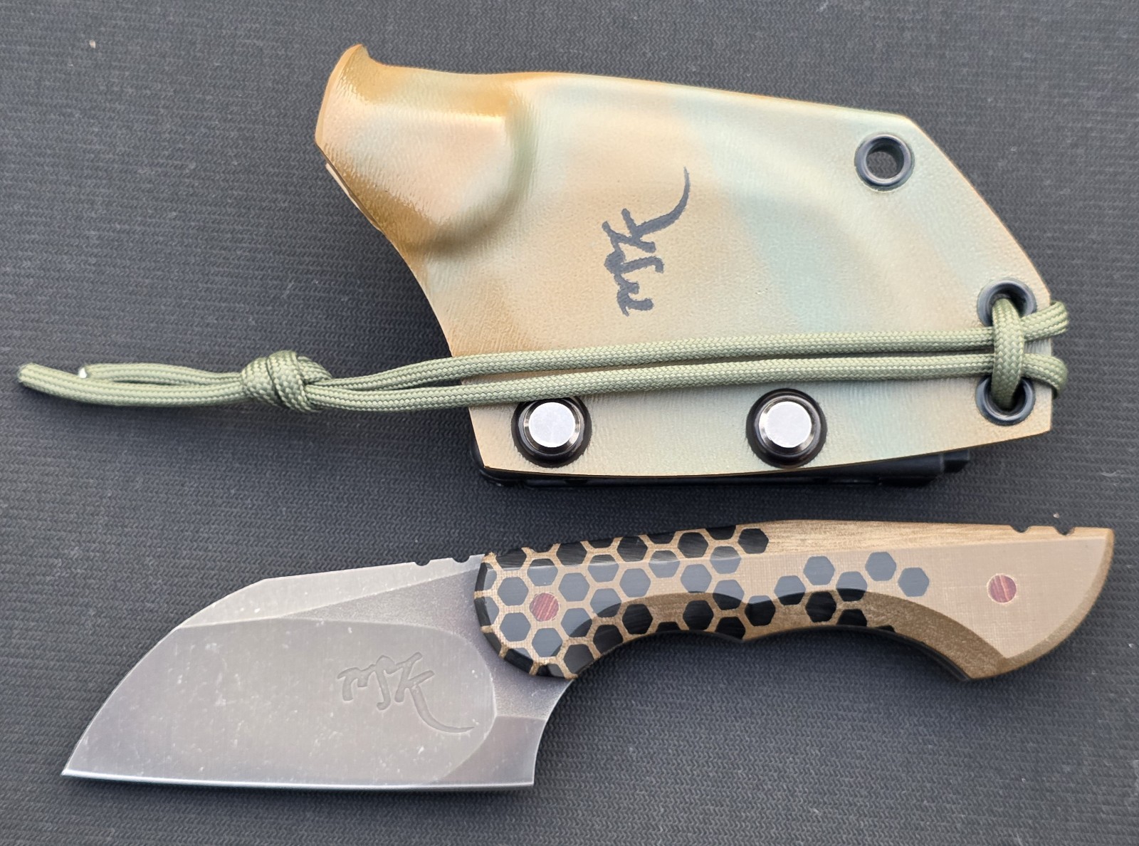 9.5/10 Rare R.S. Knifeworks Delta 3 REC Exc. Nitro V Multigrind Hex G-10 USA