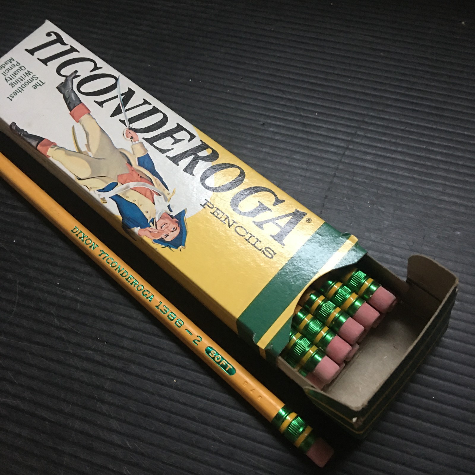 12 Vintage Dixon Ticonderoga Pencils Ethan Allen 1388-2 No. 2 Soft Made in USA 12 Vintage Dixon Ticonderoga Pencils Ethan Allen 1388-2 No. 2 Soft Made in USA