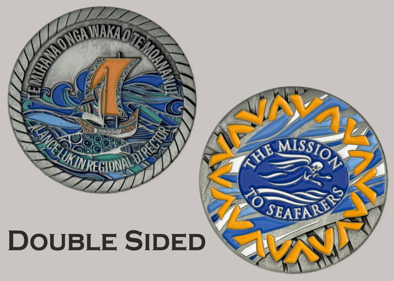 The Mission To Seafarers Te Mihana Onga Waka Challenge Coin  J#40