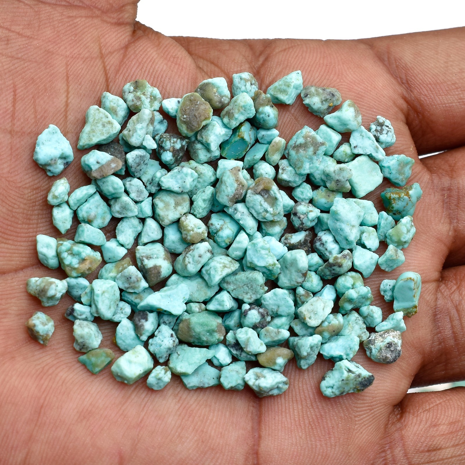 20 Pcs Raw Stone Turquoise December Birthstone Rough Gemstone Powder Healing