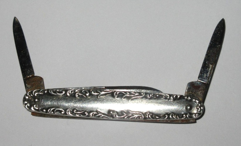 Antique Folding Fruit Knife  Pen Knife Sterling Silver  BEAUTIFUL