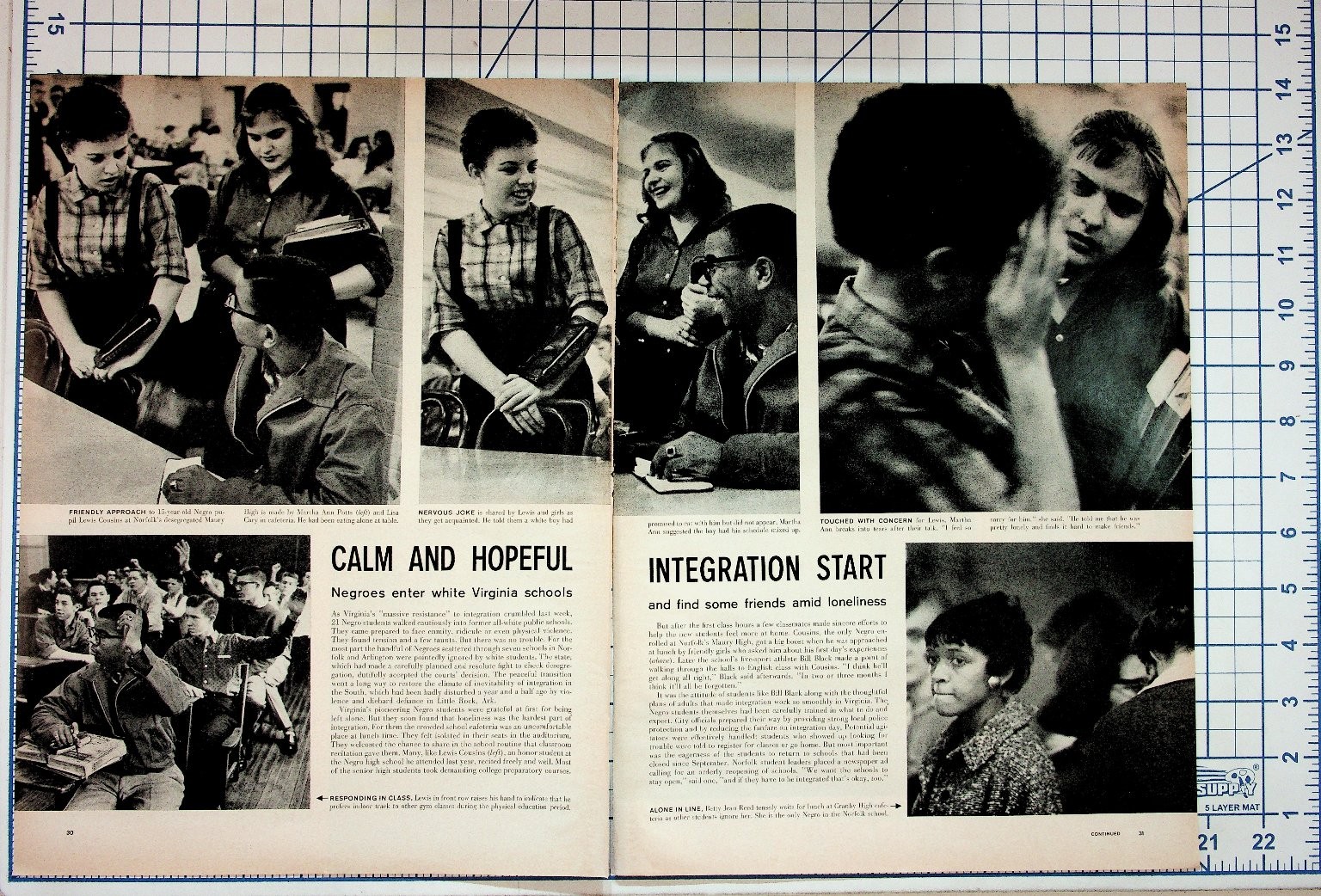 1960s School Integration Magazine Article Virginia Newport News Norfolk