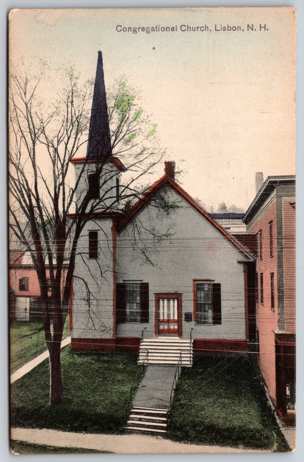 Congregational Church Lisbon NH New Hampshire Postcard  AA728
