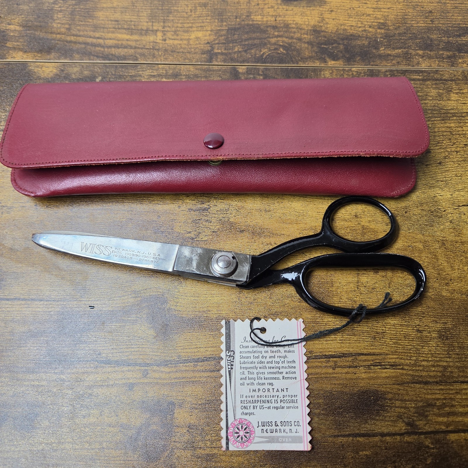 vintage J. Wiss & Sons Model CC-9 Pinking Shears