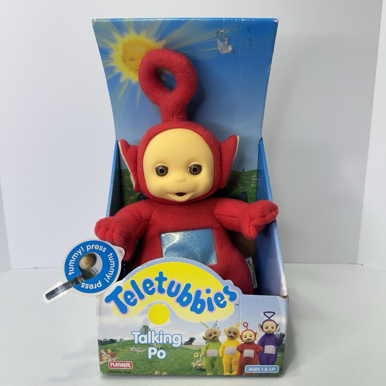 1998 Playskool Teletubbies Talking Po Doll Discontinued “Bad Words” NIB -Works-