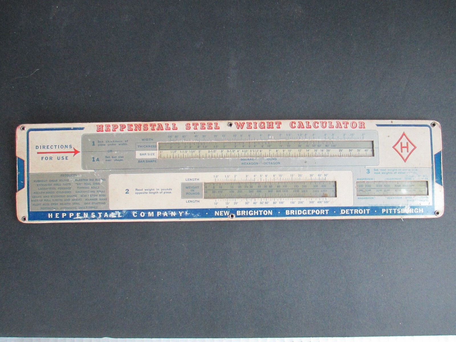 Vintage Steel Weight Length Calculator Coil - 1941        B63
