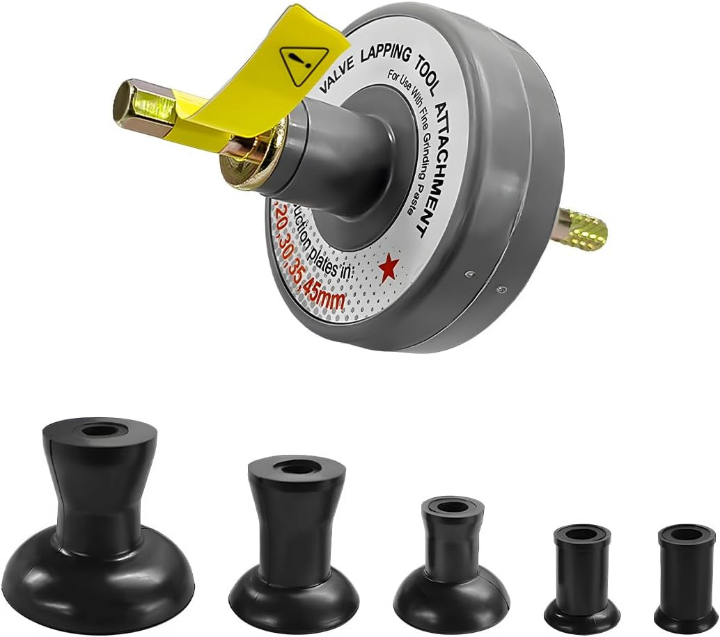 Valve Lapping Tool, Small Engine Valve Lapping Kit with 5 Suction Plates, 1000Rp Valve Lapping Tool, Small Engine Valve Lapping Kit with 5 Suction Plates, 1000Rp