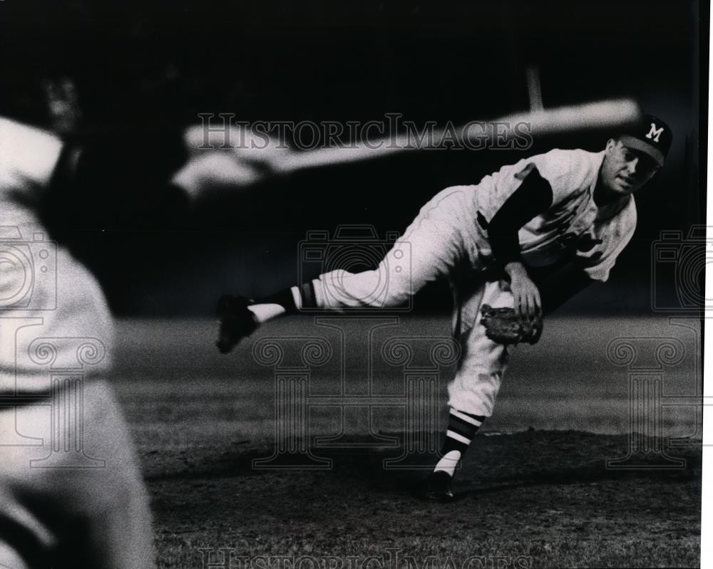 1964 Press Photo Pitching delivery of Hank Fischer - mjs02667